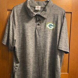 Gray Green Bay Packers Polo Shirt NfL Team Apparel. Men’s size XL